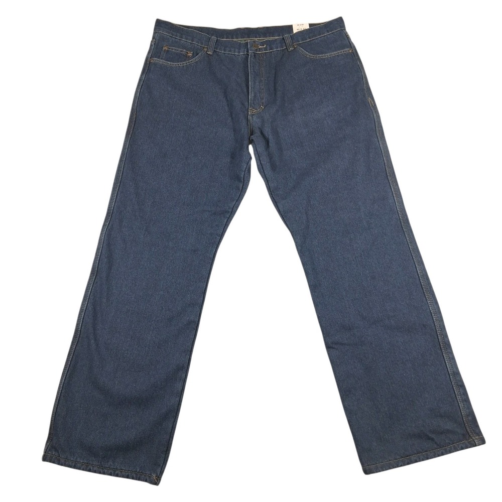 Smith's Workwear Jeans Men's 40x32 Blue Medium Wash Fleece Lined Jeans New
